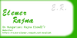 elemer rajna business card